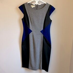 London Times Color Block Bodycon Sheath Dress Size 8
